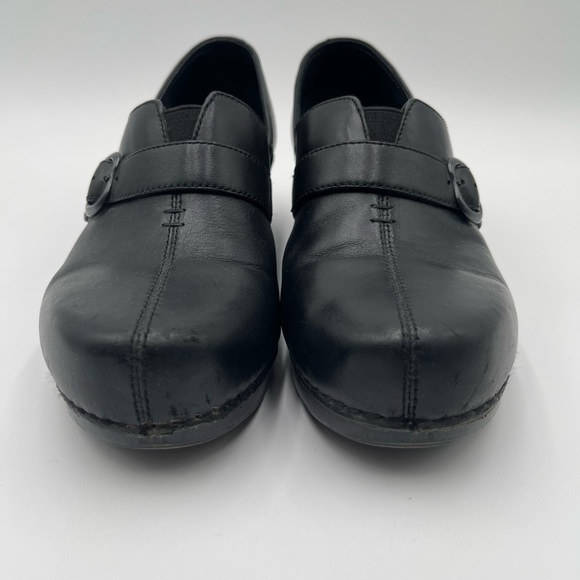 Dansko Women’s Size 40 US 9.5-10 Black Tamara Leather Clog Slip On Workwear - Picture 5 of 14